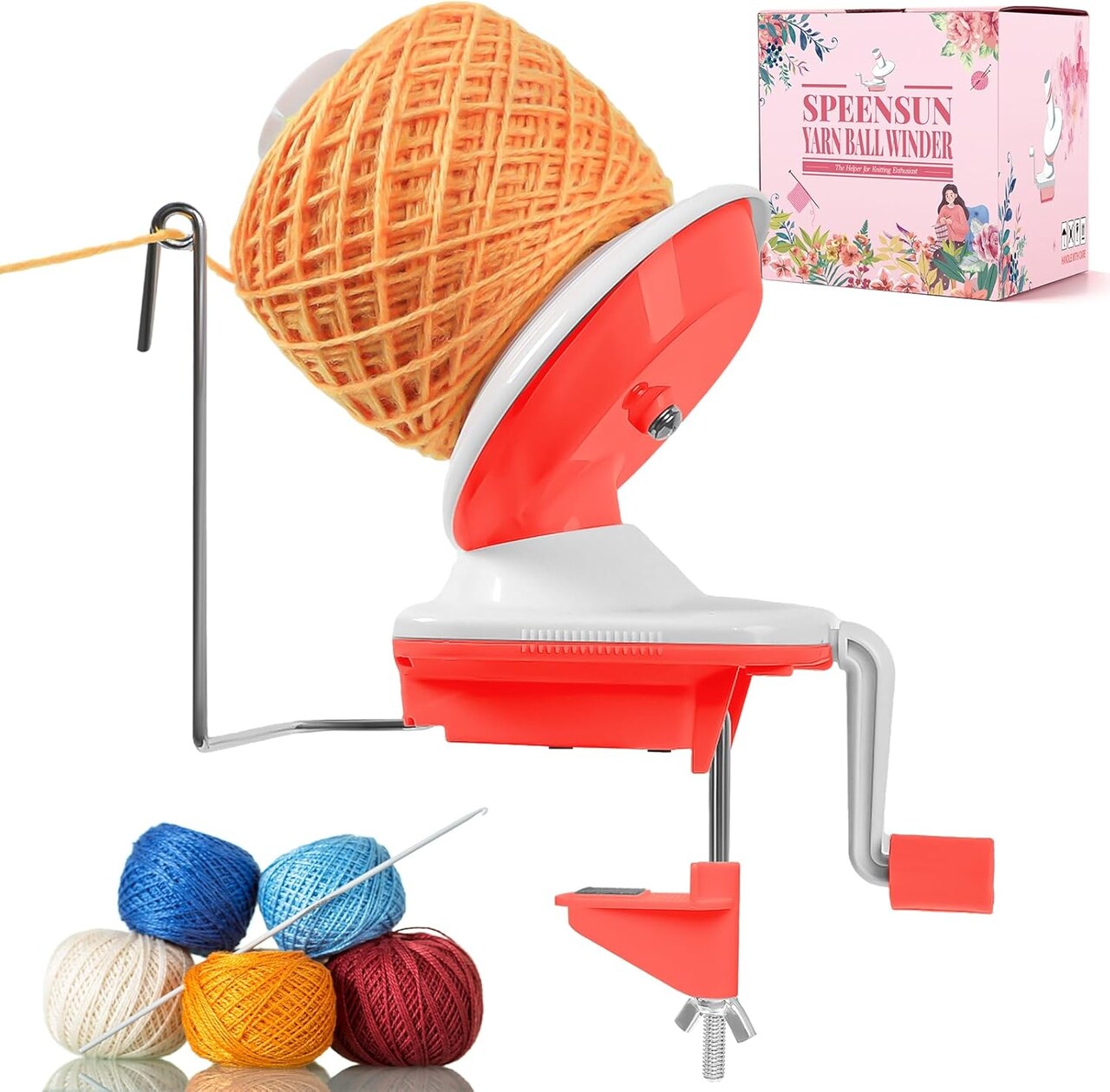 Yarn Ball Winder – Easy & Quiet Yarn Cake Maker for Knitting & Crochet